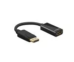 Adapter DisplayPort 1.4 male to HDMI type A female, DP 1.4 to HDMI, 4K*2K@60Hz, 3D, black, DINIC polybag, 0.10m